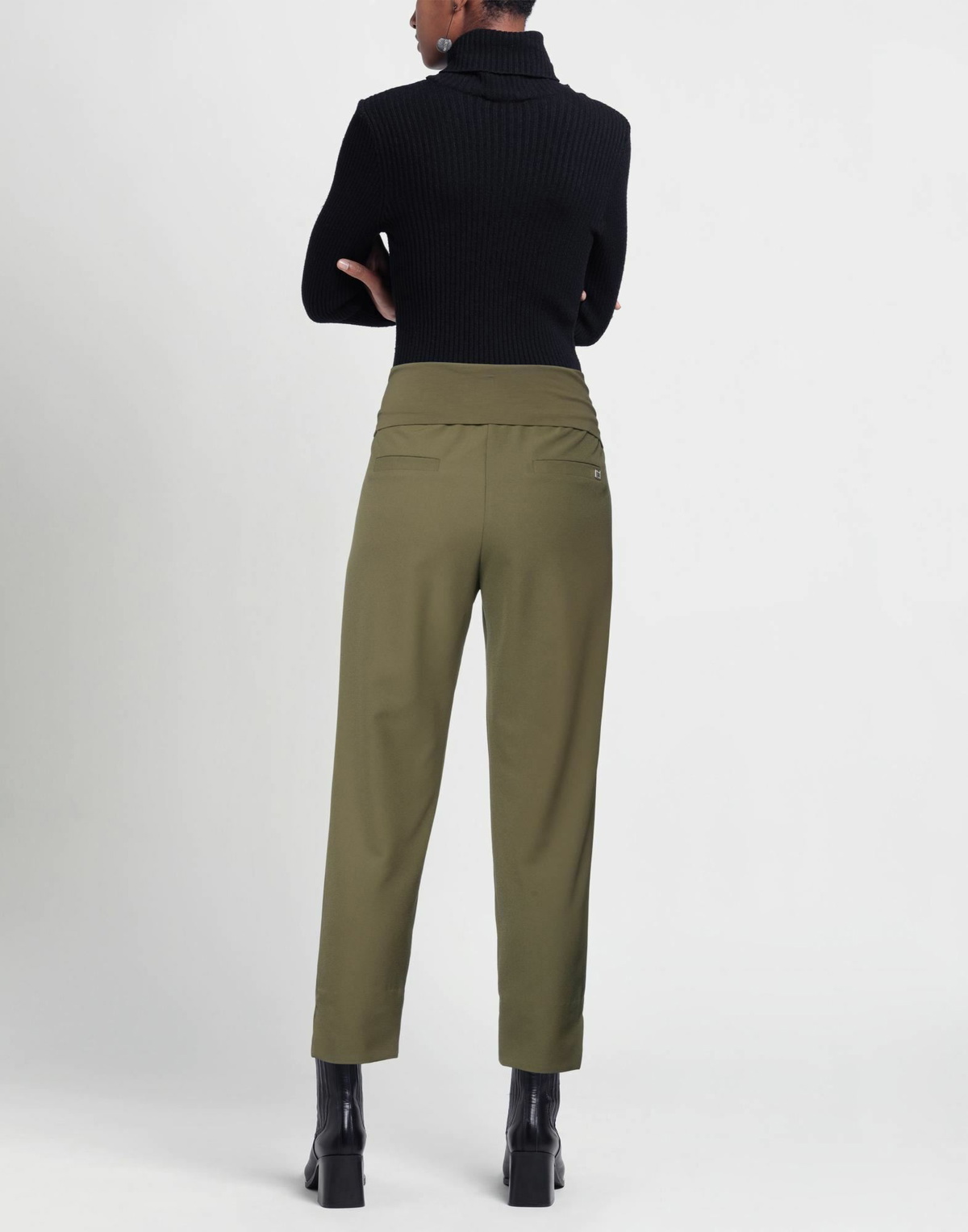 Manila Grace Womens Pants Military in Green