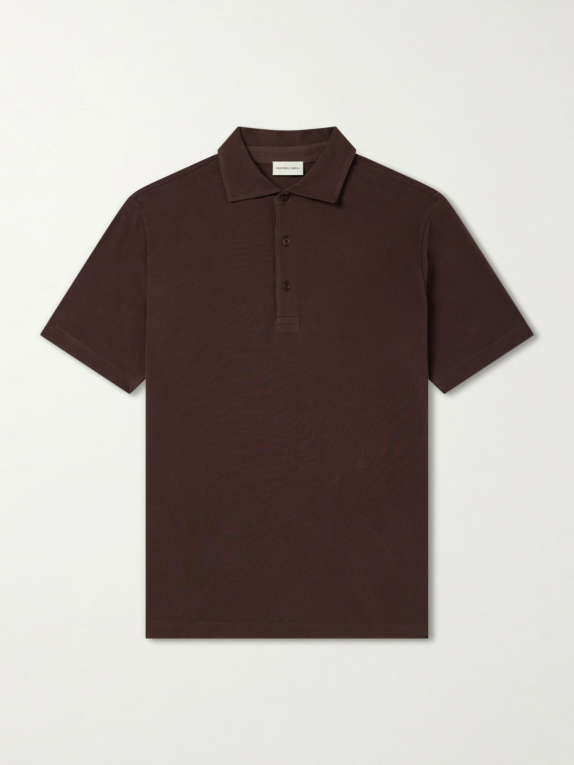 Frescobol Carioca - Luca Organic Cotton Piqué Polo Shirt - Brown