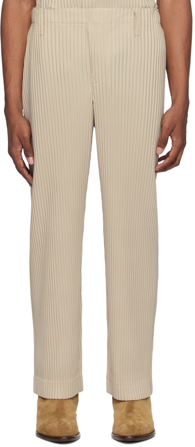 HOMME PLISSÉ ISSEY MIYAKE Tan Color Pleats Trousers Homme Plisse