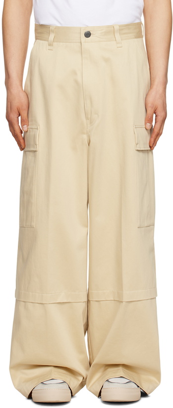 Photo: AMI Paris Beige Pocket Cargo Pants