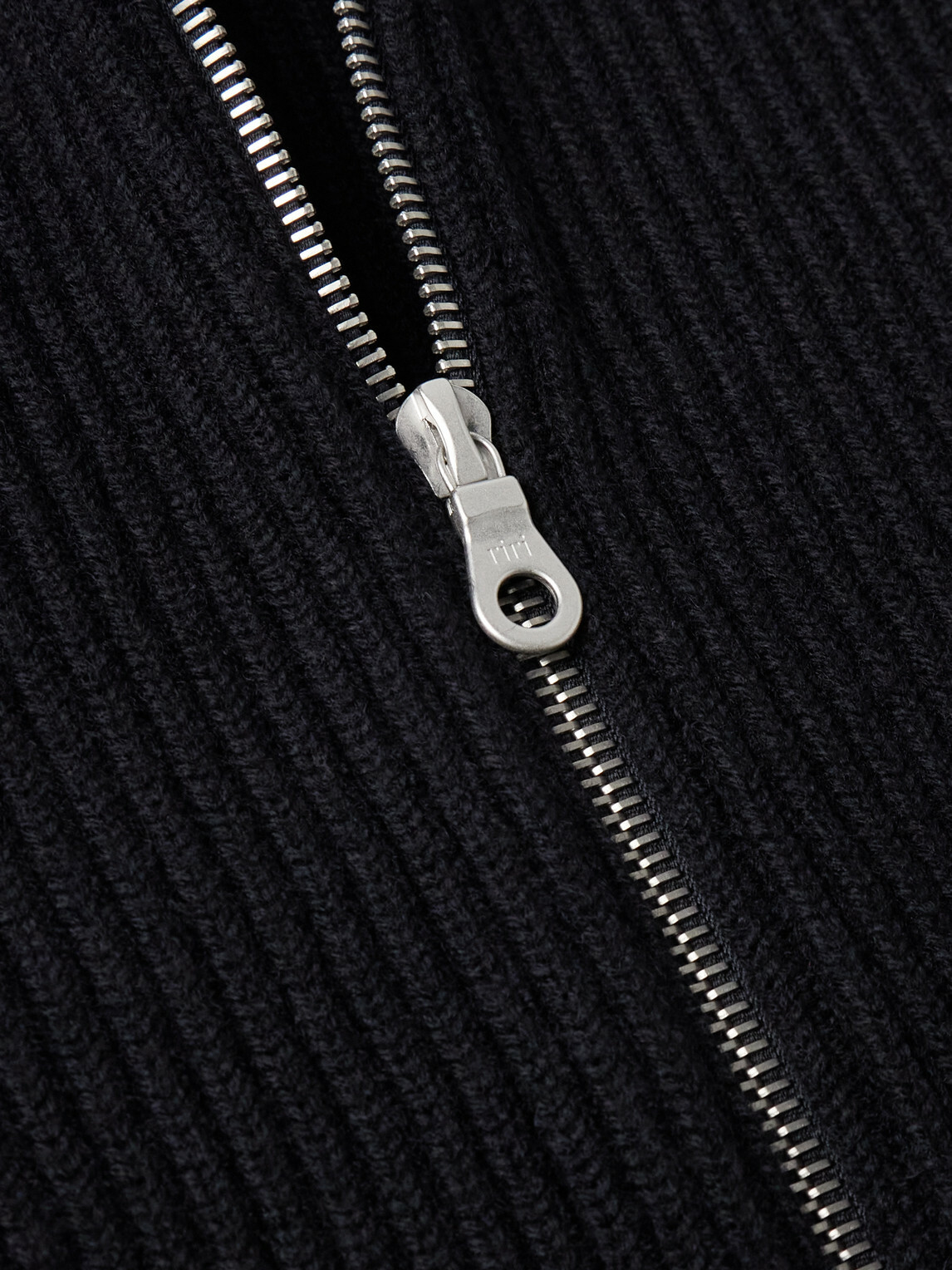 S.N.S. Herning - Virgin Wool Zip-Up Cardigan - Blue