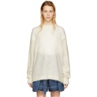Acne Studios Off-White Mohair Maxhi Sweater