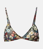 Khaite Talita floral silk bra top