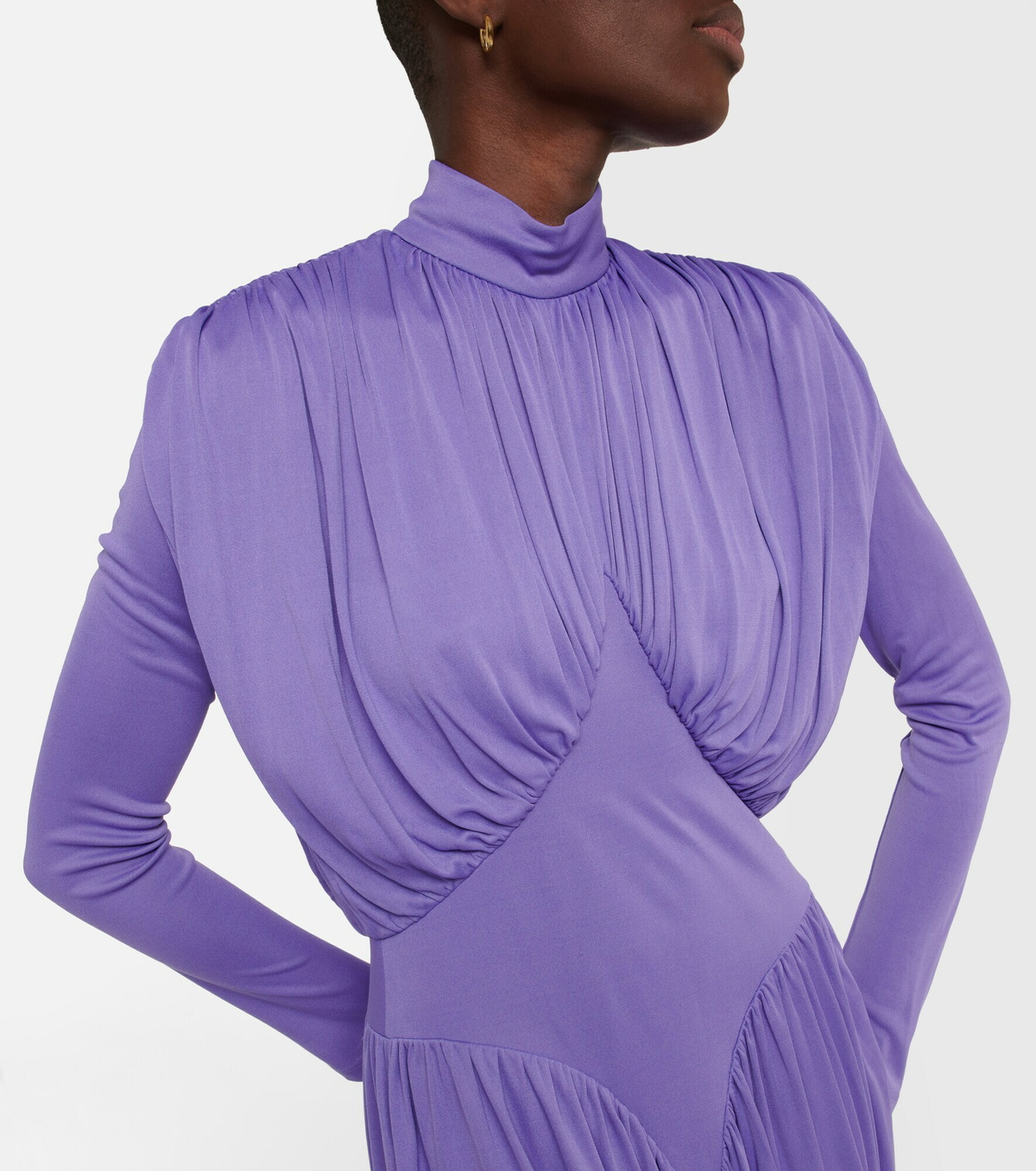 Stella McCartney - Draped jersey midi dress Stella McCartney