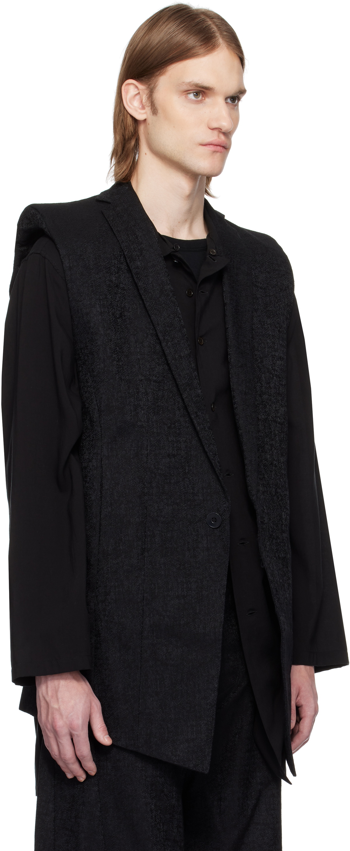 Julius Black Herren Sleeveless Blazer