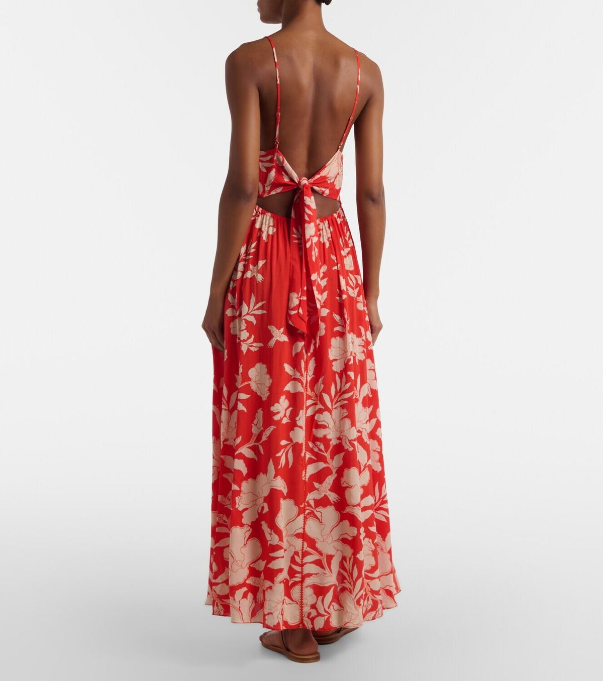 Poupette St Barth Havana crochet-trimmed floral maxi dress