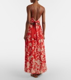 Poupette St Barth Havana crochet-trimmed floral maxi dress