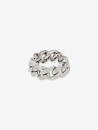 SHAY 18K White Gold Pavé Diamond Link Ring