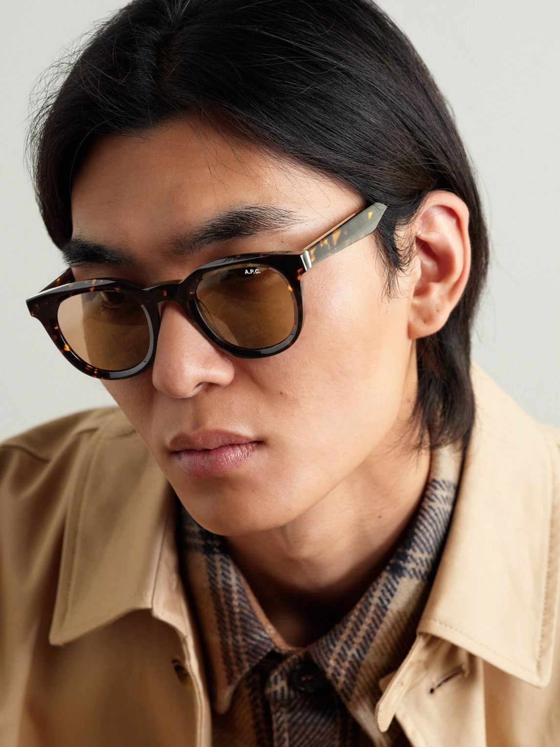 A.P.C. - Tame Impala Lou Round-Frame Tortoiseshell Acetate