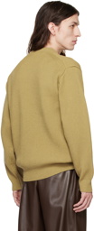 AURALEE Yellow Crewneck Sweater