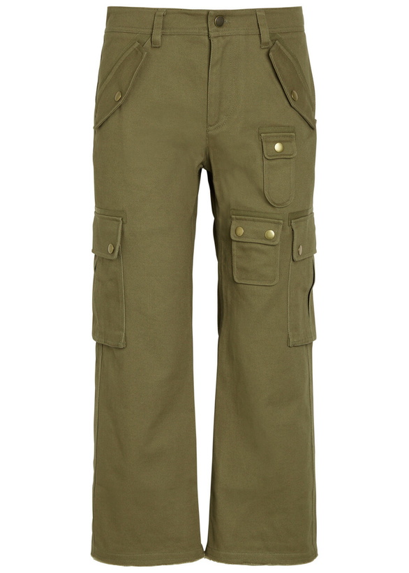 Photo: Isabel Marant Josine Twill Cropped Cargo Trousers Khaki