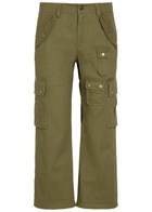 Isabel Marant Josine Twill Cropped Cargo Trousers Khaki