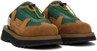 Suicoke Brown & Green BOMA-ab Slip-On Loafers