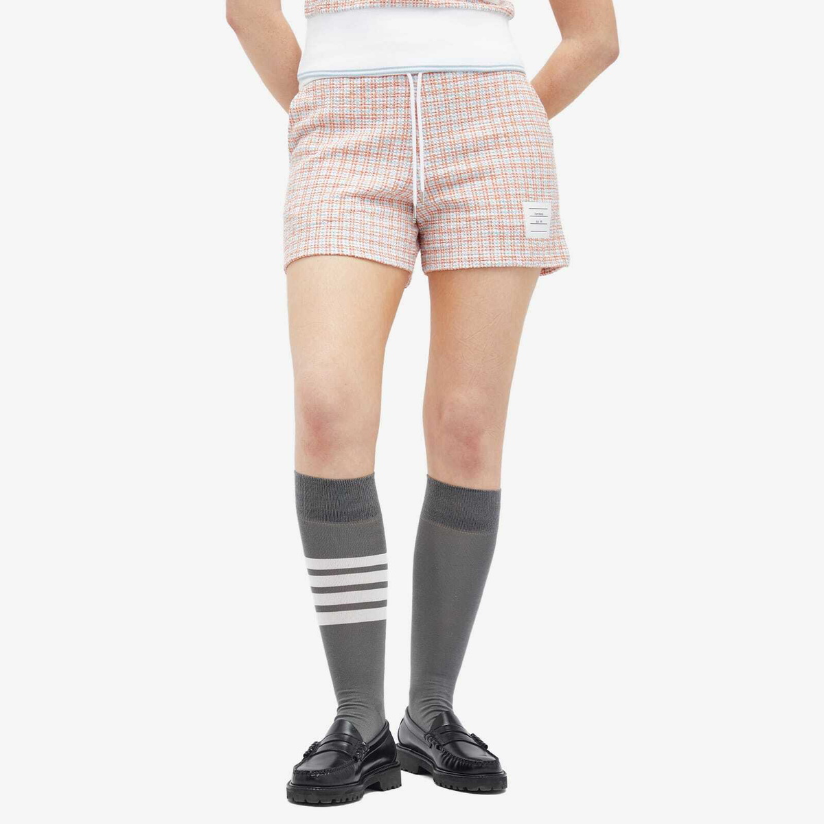 Thom Browne Women's Tweed Shorts in Orange