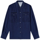 Universal Works Men's Treck Overshirt in Indigo