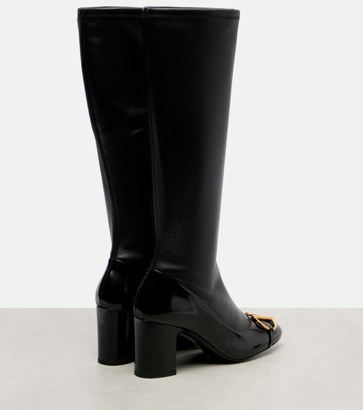 Gucci Alfa Horsebit 75 leather knee-high boots