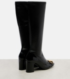 Gucci Alfa Horsebit 75 leather knee-high boots