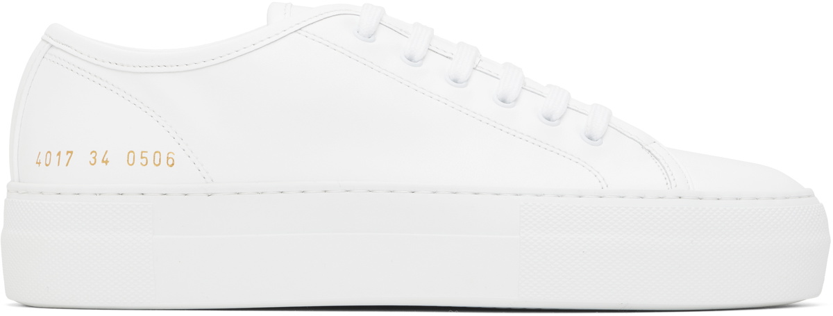 Common Projects White Tournament Low Super Sneakers