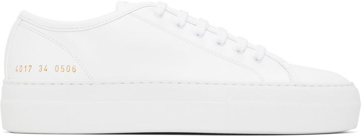 Photo: Common Projects White Tournament Low Super Sneakers