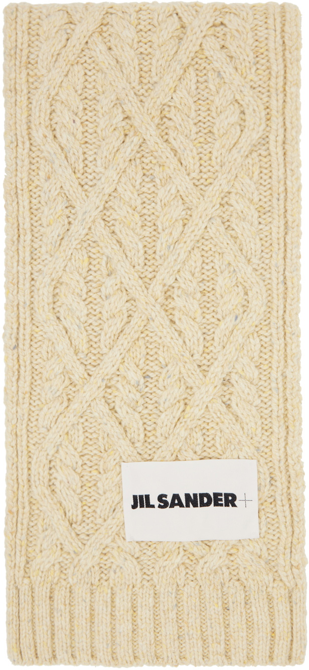 Jil Sander Off-White Donegal Scarf Jil Sander