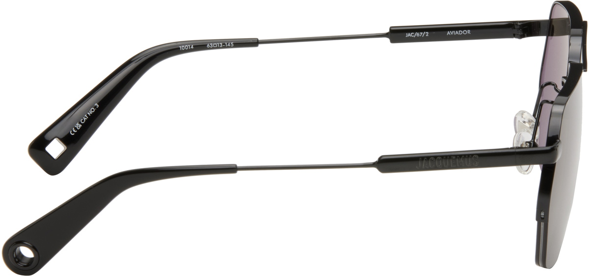 JACQUEMUS Black 'Les lunettes Aviador' Sunglasses