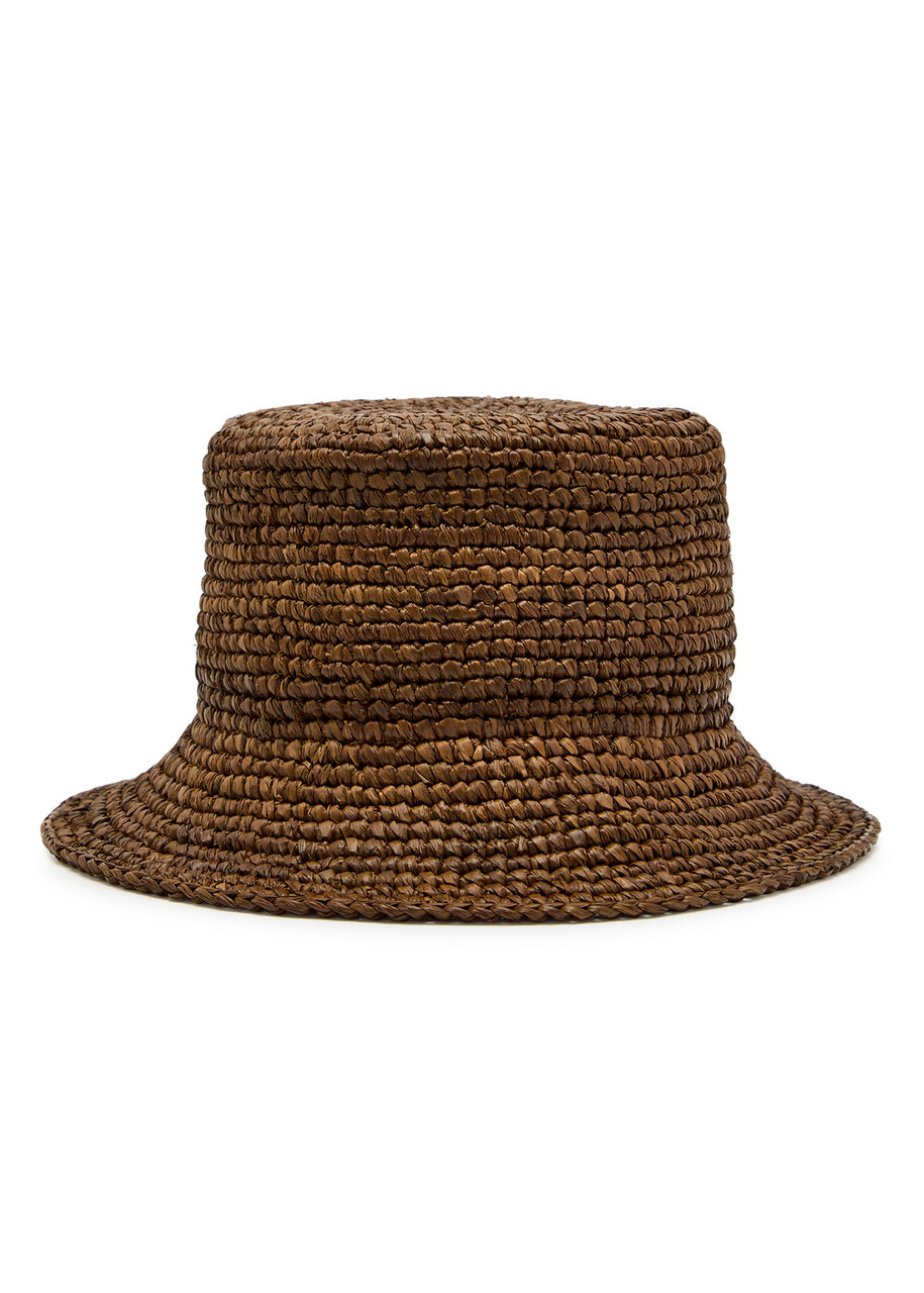 Vivienne Westwood Orb Raffia Bucket hat Camel