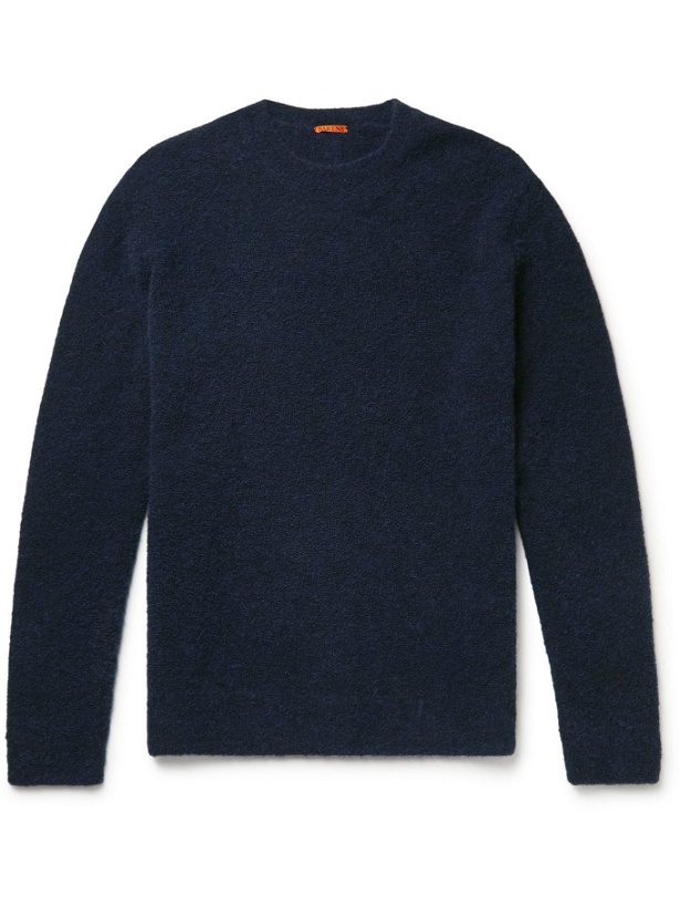 Photo: Barena - Textured Merino Wool Sweater - Blue