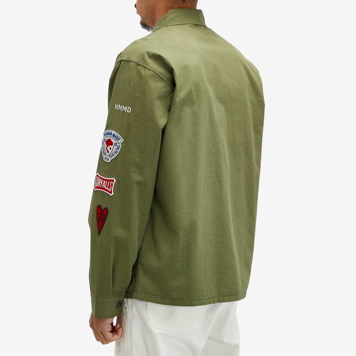 未使用　24ss　HUMAN MADE PATCHED MILITARY シャツ Human Made Men's patched military shirt in Olive Human Made