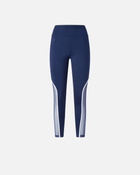 Pinko Leggings With Sheer Inserts Blue/White
