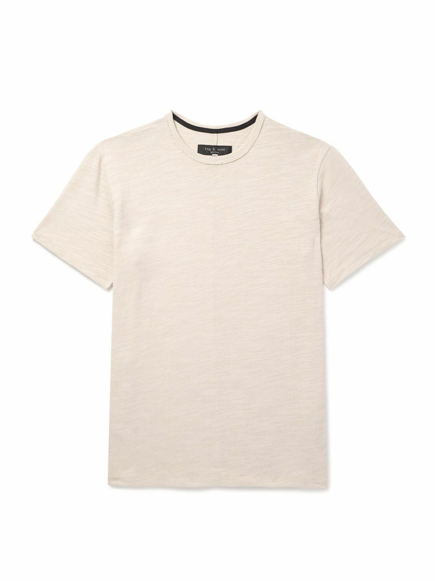 Photo: Rag & Bone - Flame Cotton-Jersey T-Shirt - Neutrals