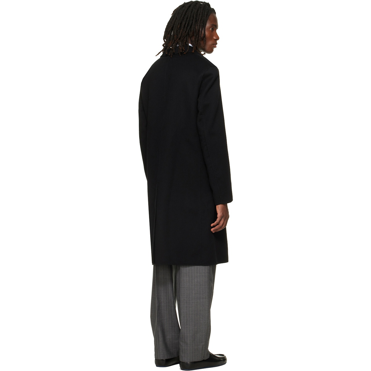 Jil Sander Black Melton Coat