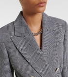 Max Mara Prince of Wales check virgin wool blazer