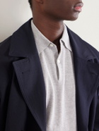 Hartford - Cotton and Cashmere-Blend Polo Shirt - Gray