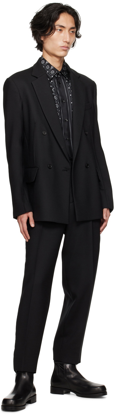 Just Cavalli Black Creased Trousers