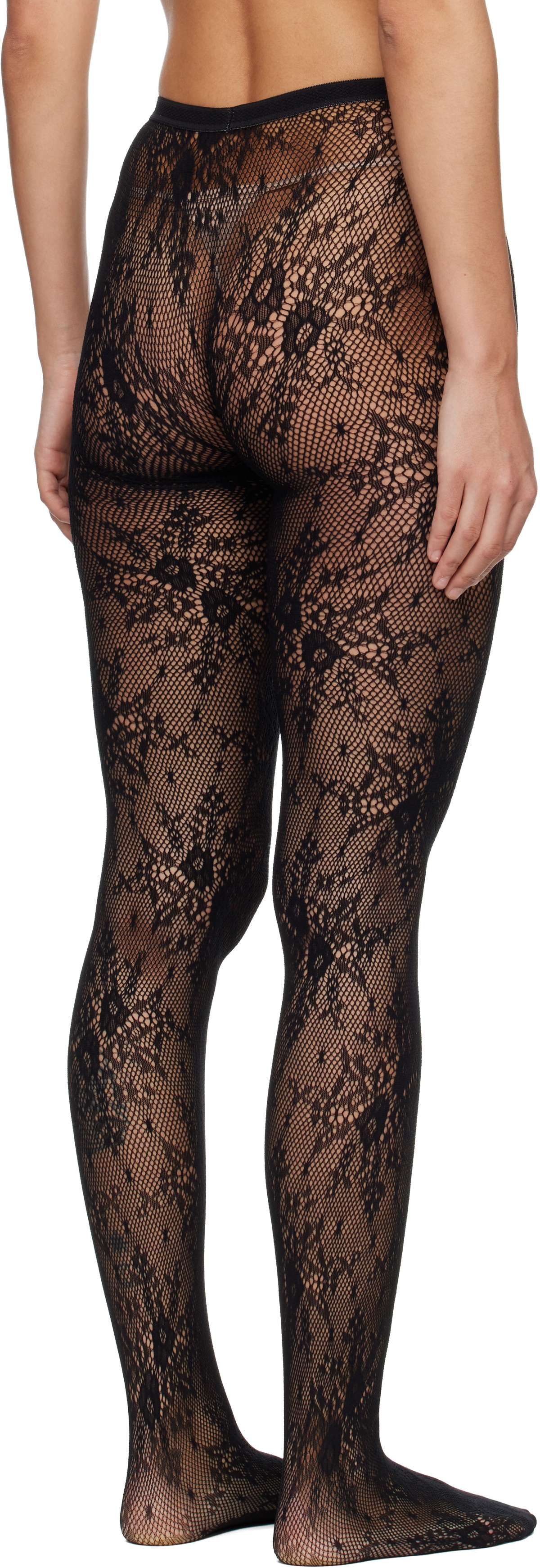 Swedish Stockings Black Rosa Lace Tights