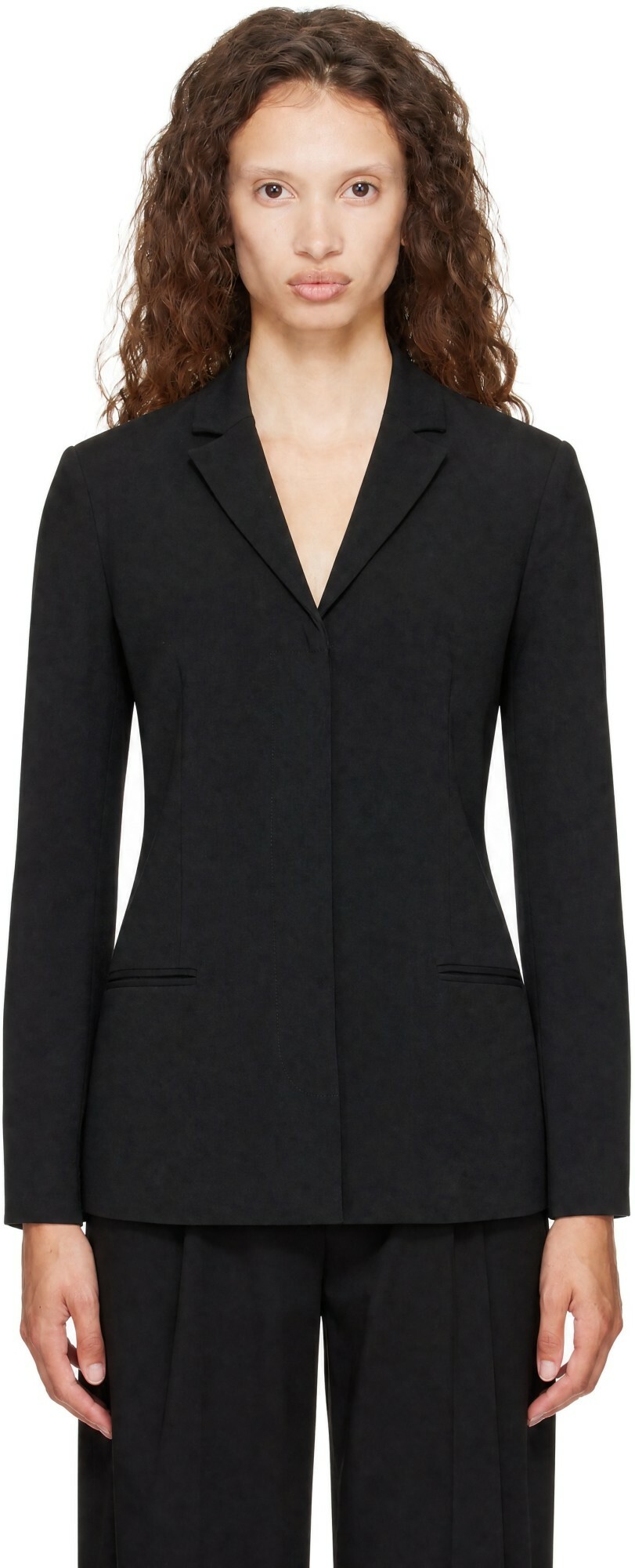 TOTEME Black Slim Wool Blazer