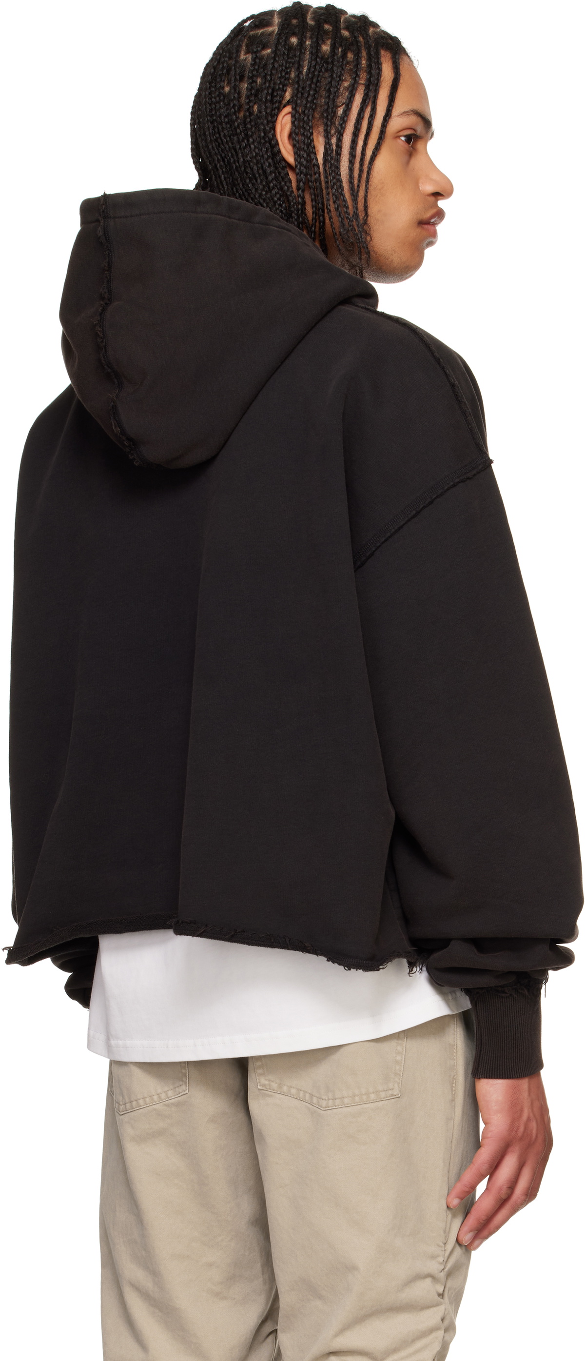 MISBHV Black 'Enlighted' Cropped Hoodie