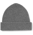 Paul Smith - Ribbed Cashmere and Wool-Blend Beanie - Gray