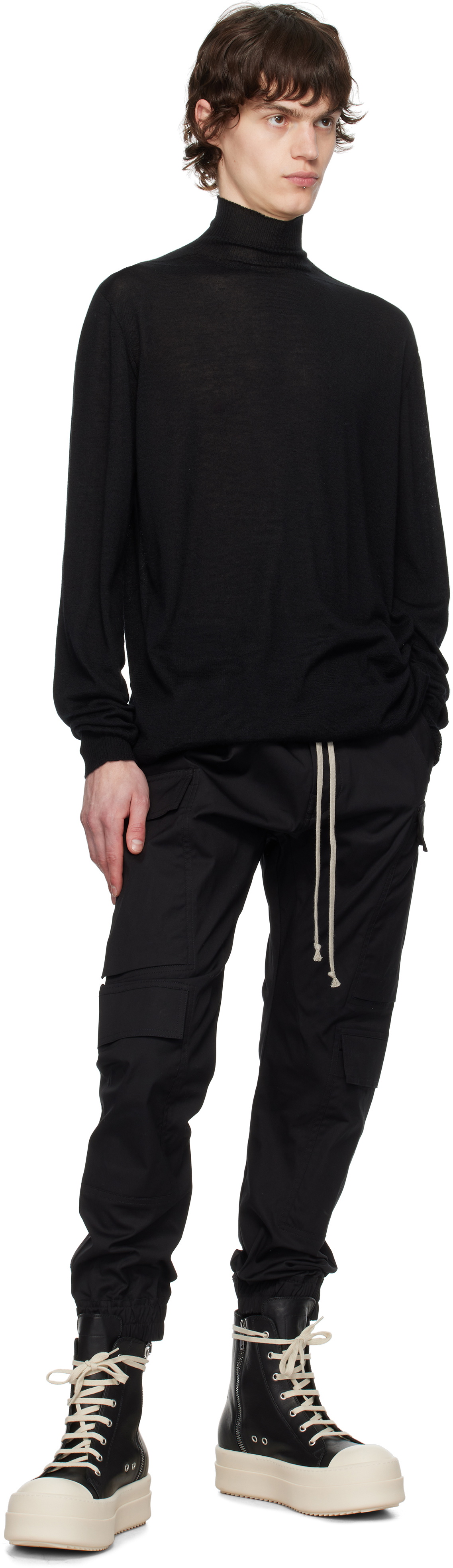 【RICK OWENS】Hollywood Mega Bumper Sneaks スニーカー Rick Owens Black Hollywood Mega Bumper Sneakers Rick Owens