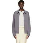 TONYWACK Gray Washed Cotton Lyocell Blouson Jacket