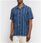 Freemans Sporting Club - Camp-Collar Indigo-Dyed Printed Cotton Shirt - Indigo