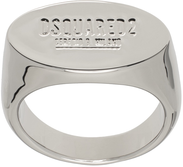 Photo: Dsquared2 Silver D2 Tag Chain Ring