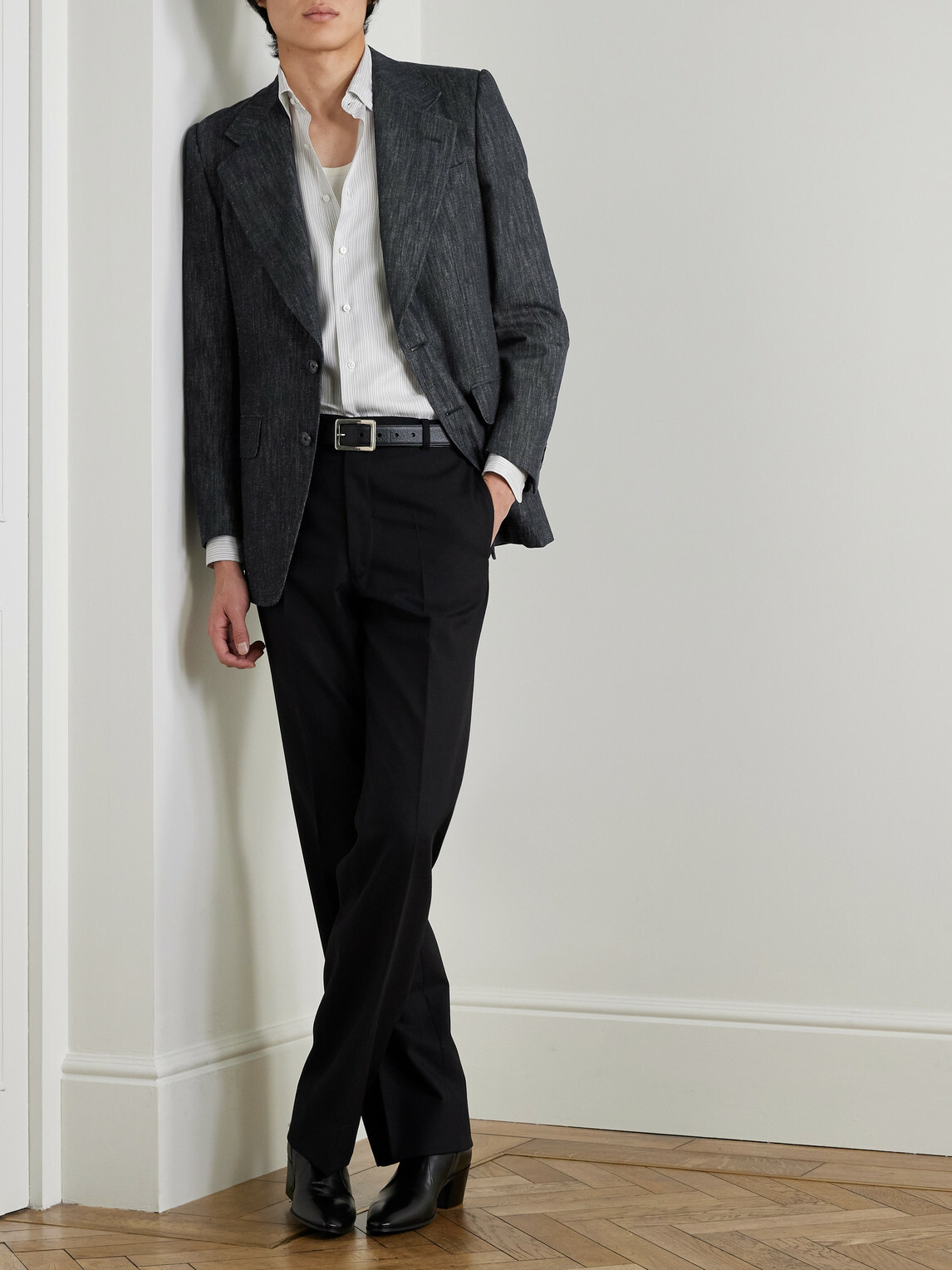 Husbands - Slub Cotton and Hemp-Blend Twill Blazer - Blue