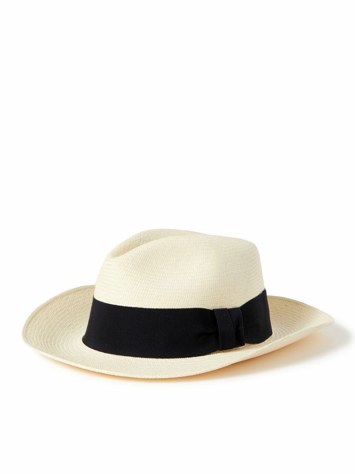Frescobol Carioca - Rafael Grosgrain-Trimmed Straw Panama Hat - Neutrals