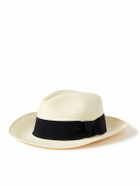 Frescobol Carioca - Rafael Grosgrain-Trimmed Straw Panama Hat - Neutrals