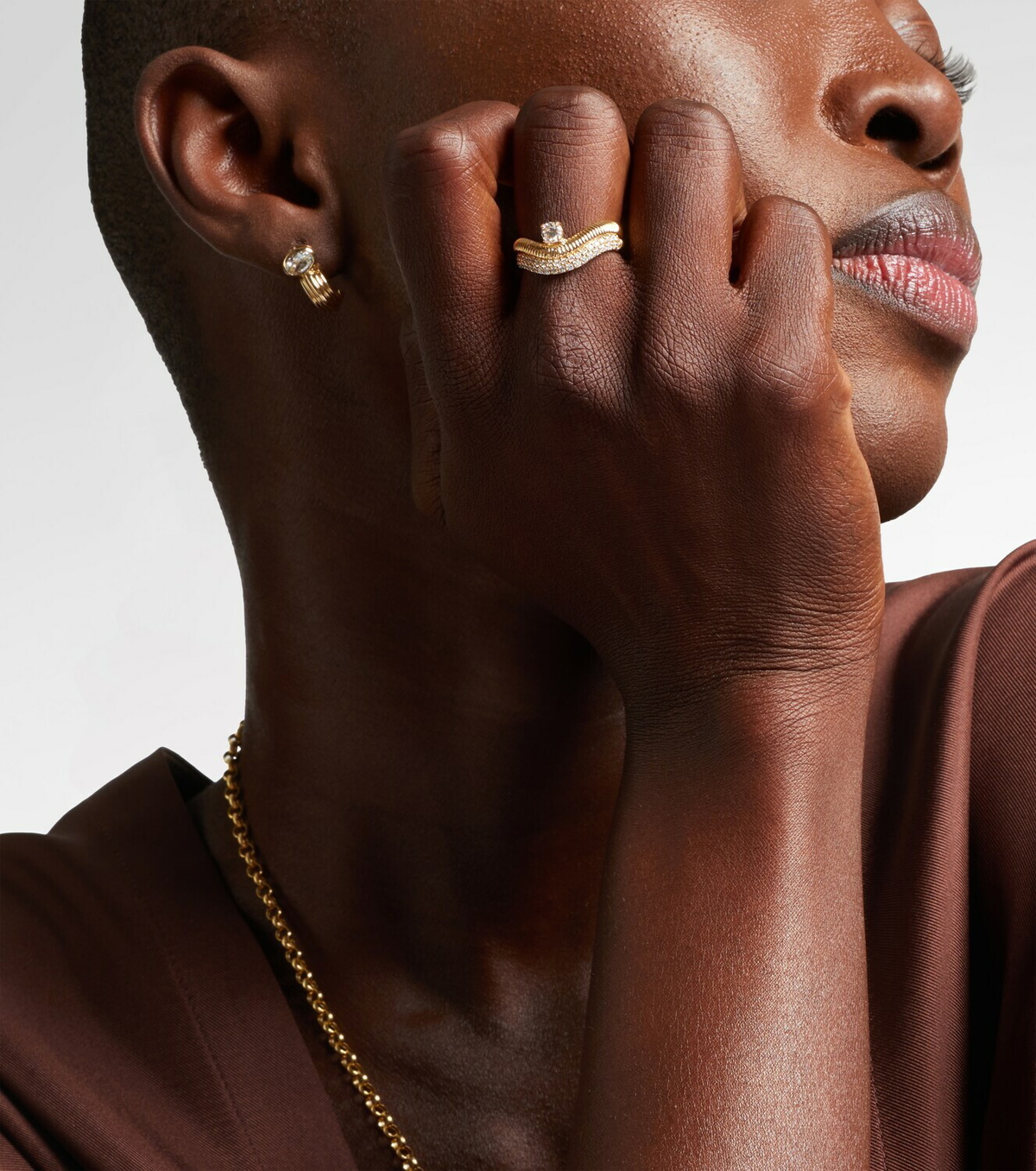 Stone and Strand Anjelica 14kt gold ring with diamonds