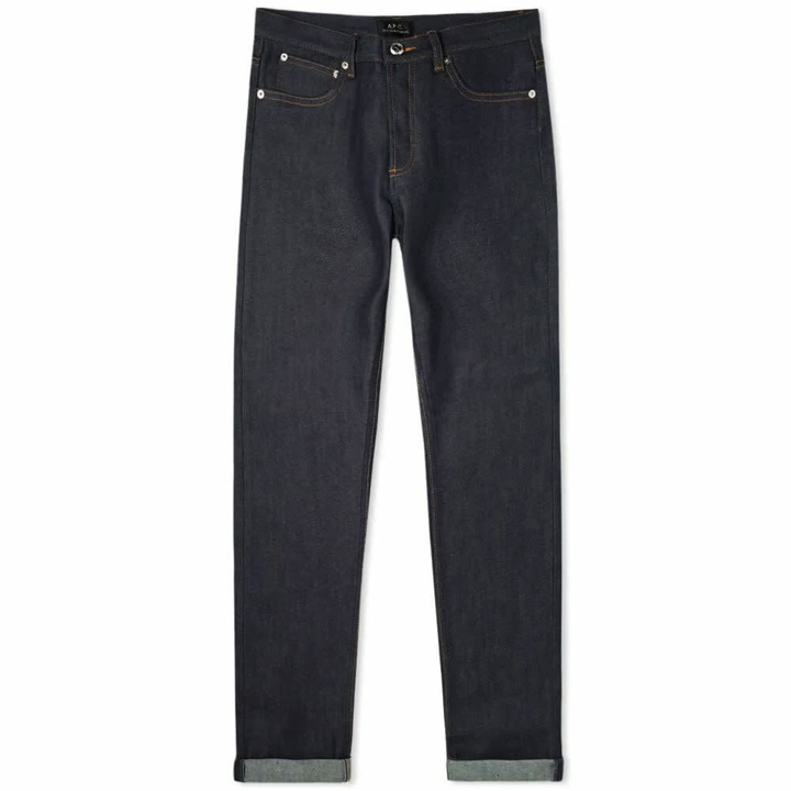 Photo: A.P.C. Men's Petit New Standard Jean in Indigo Stretch