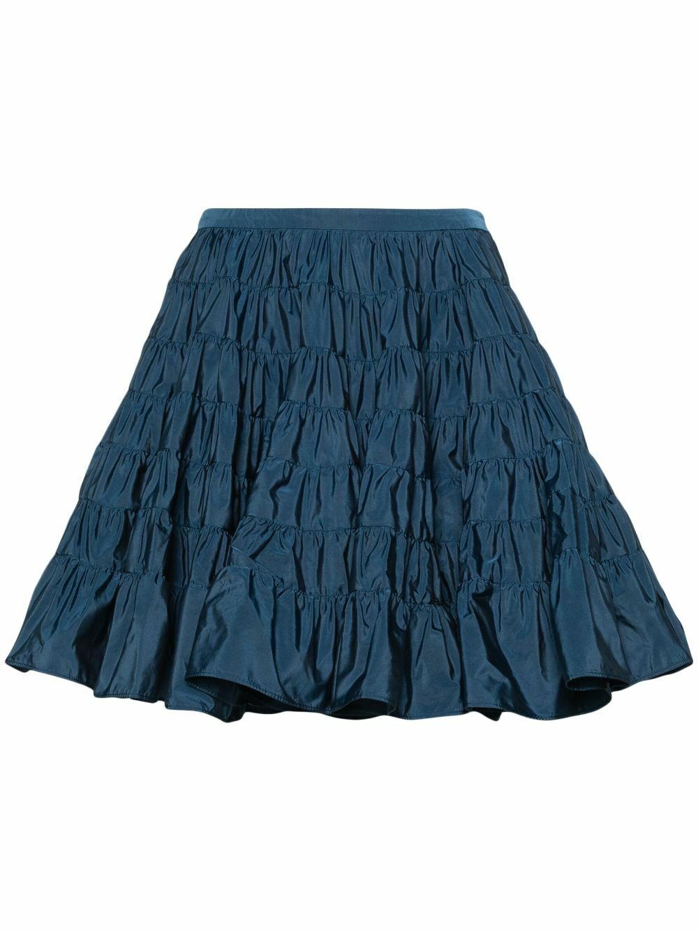 Molly Goddard Blue Mattia Shirred Mini Skirt