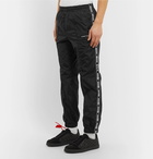 Off-White - Slim-Fit Webbing-Trimmed Shell Track Pants - Men - Black