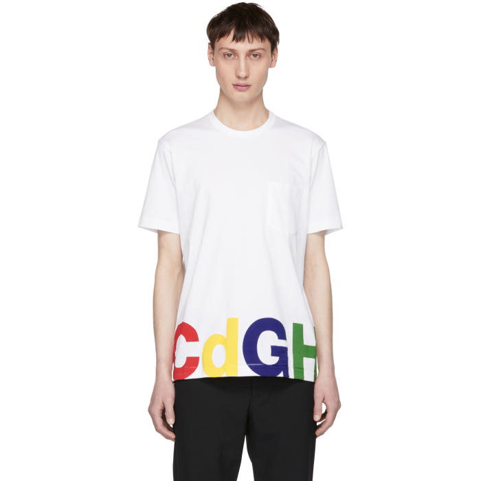 Photo: Comme des Garçons Homme White CDGH Pocket T-Shirt